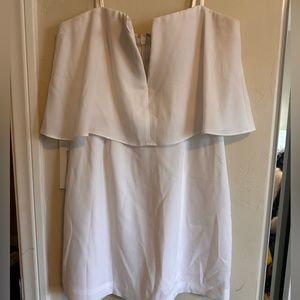 White strapeless BCBG dress